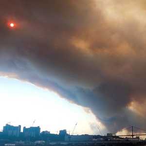 من حرائق الغابات في شرق كندا