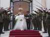 الأمير الحسين والأميرة رجوة خلال الزفاف