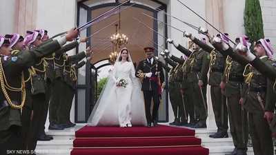 كيف اختتم زفاف ولي عهد الأردن الأمير الحسين؟