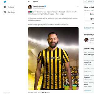 تغريدة رومانو حول انتقال بنزيمة