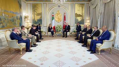 الرئيس التونسي يبحث مع رئيسة الحكومة الإيطالية ملف "الهجرة"