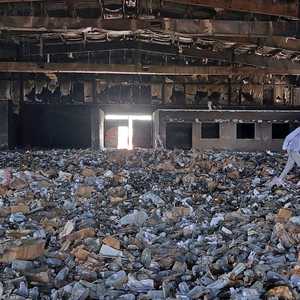 آثار الدمار في مستودع طبي بولاية جنوب دارفور
