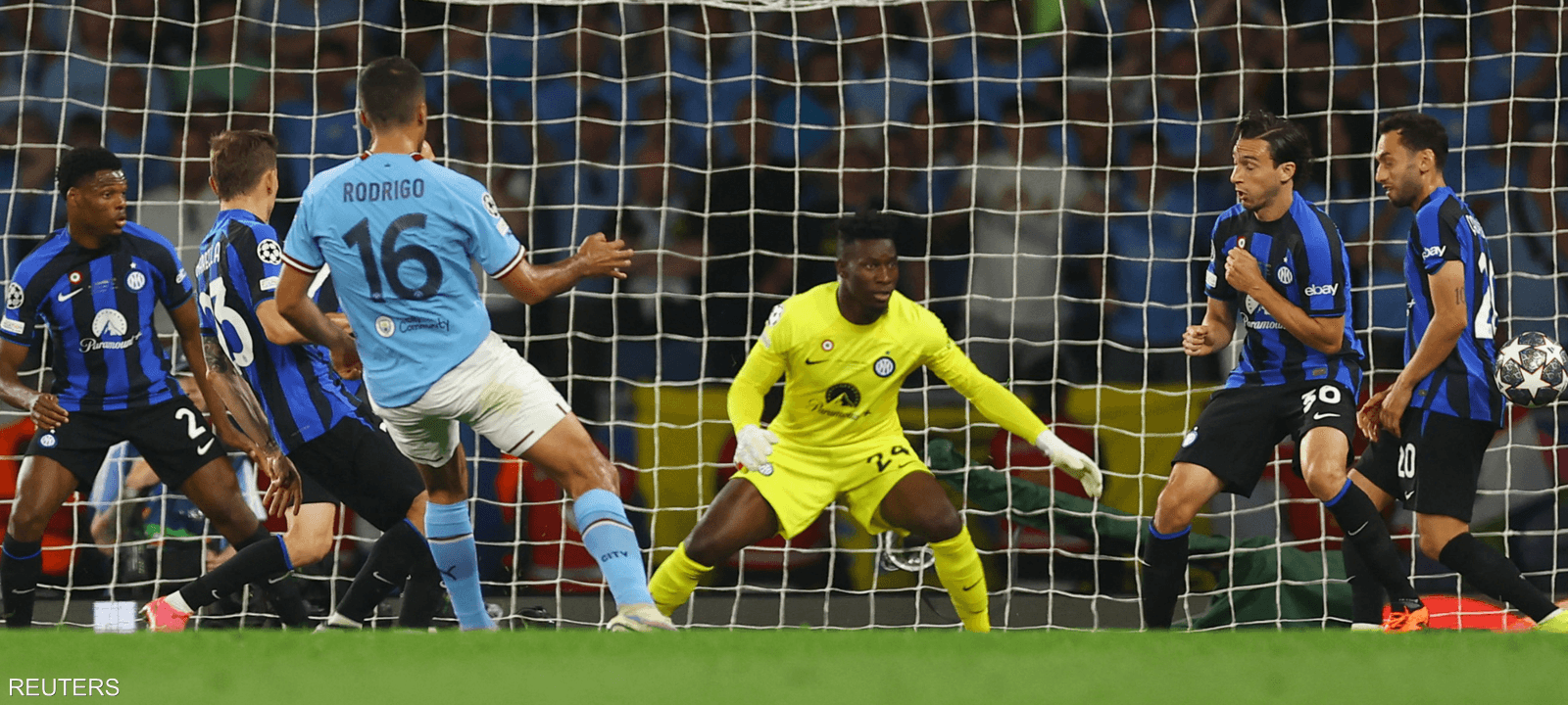 هدف رودري في مرمى إنتر