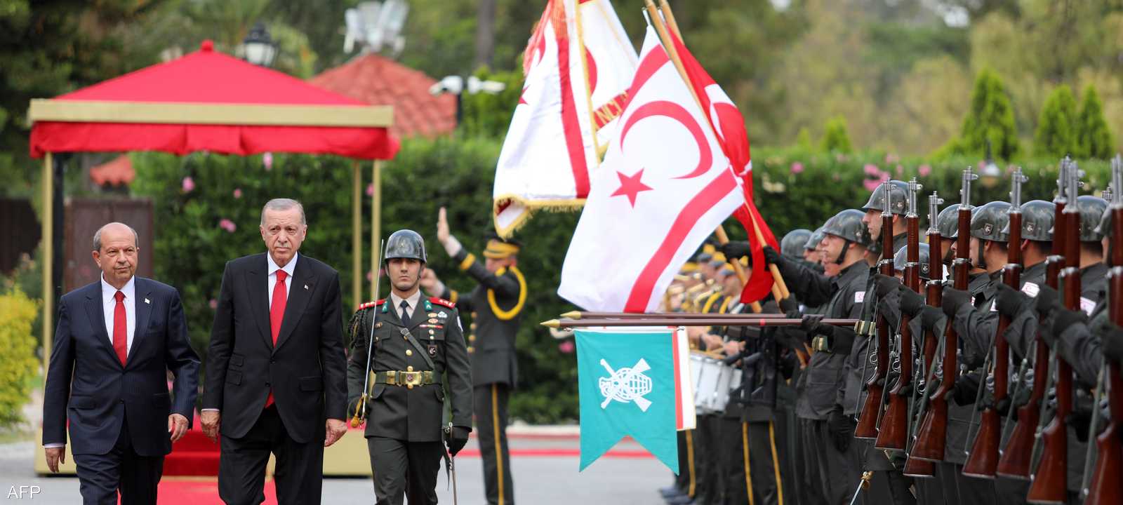 أردوغان وزعيم قبرص الشمالية إرسين تتار