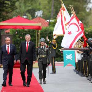 أردوغان وزعيم قبرص الشمالية إرسين تتار