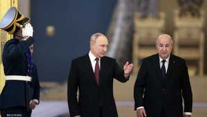 الرئيس الروسي فلاديمير بوتين ونظيره الجزائري عبد المجيد تبون