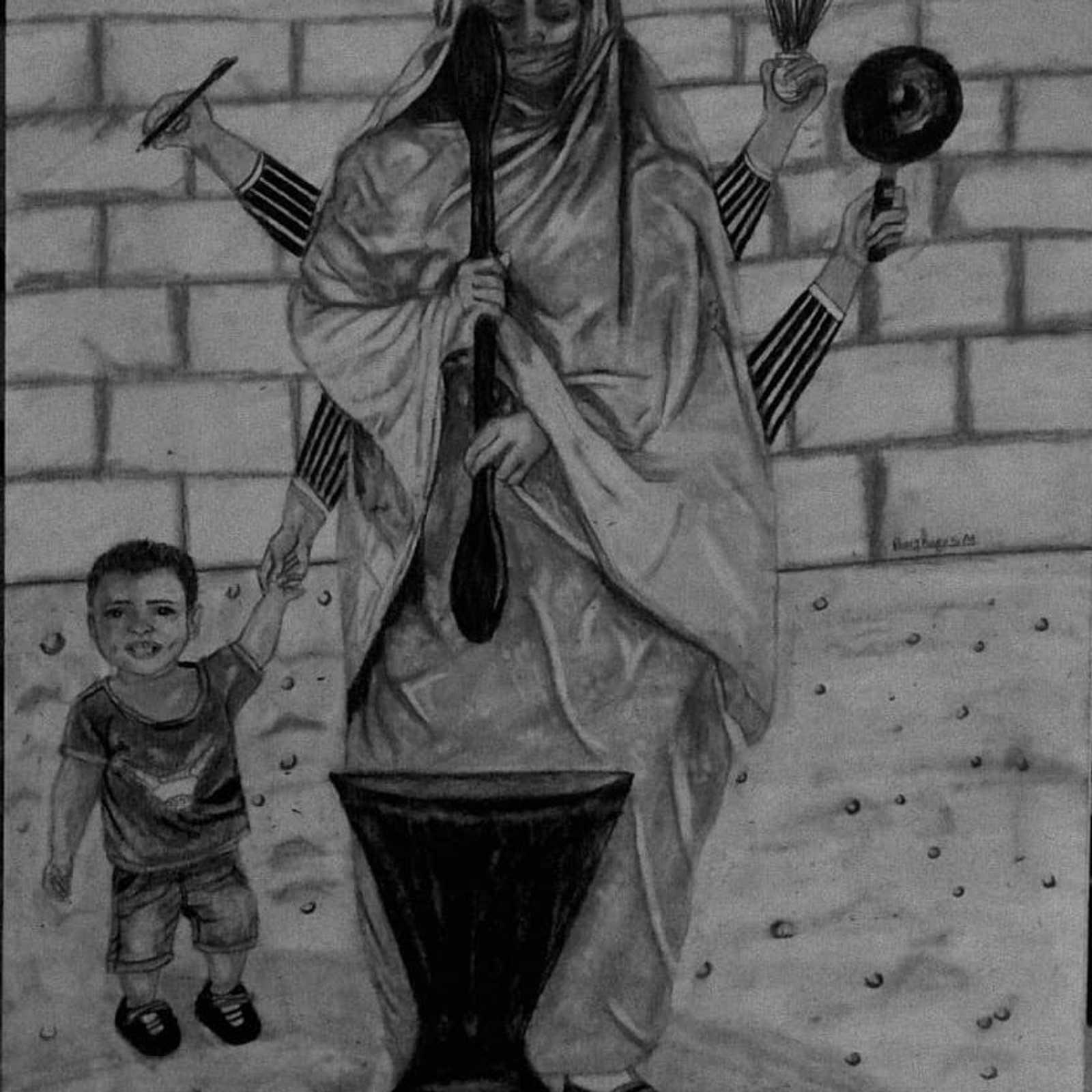 لوحة للفنانة رقية سيدي أحمد