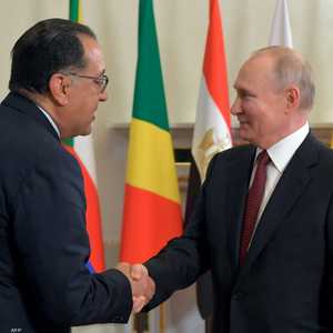 مدبولي وبوتين أثناء اللقاء الإفريقي الروسي