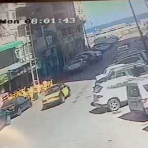 لحظة انهيار المبنى في الإسكندرية