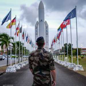 نموذج صاروخ أريان في قاعدة غويانا الفرنسية