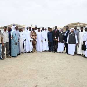 جانب من افتتاح المستشفى الميداني الإماراتي.