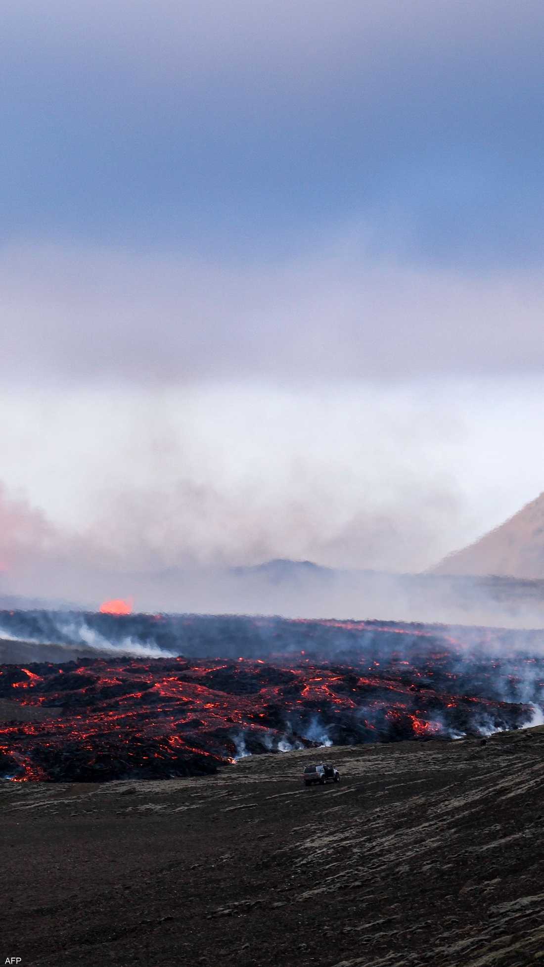 ثوران بركان في أيسلندا