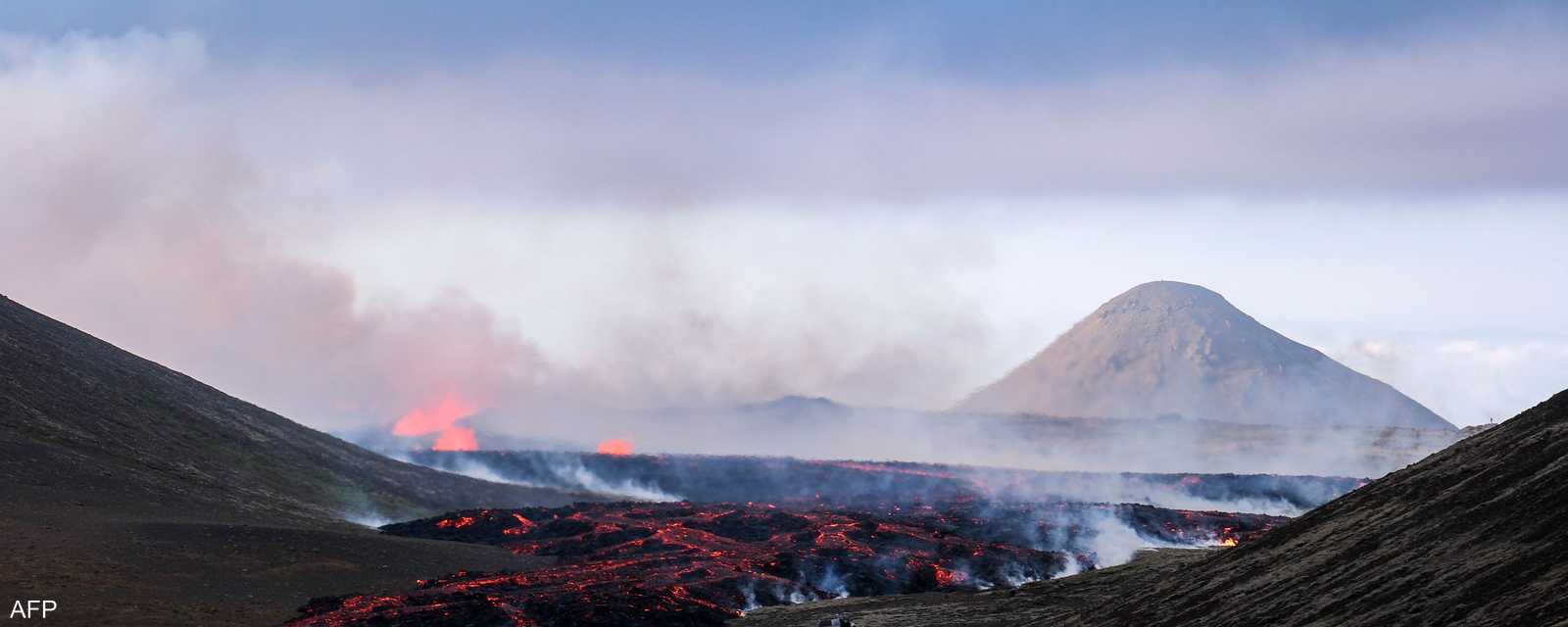 ثوران بركان في أيسلندا