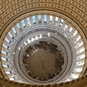 منظر يطل على القاعة المستديرة من قبة الكابيتول