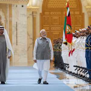 مراسم استقبال رسمية كانت في انتظار الضيف