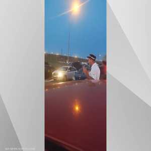 توقف حركة المرور على جسر القرم