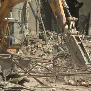 أنقاض عقار سكني منهار في القاهرة - أرشيفية