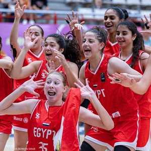 فرحة منتخب السلة المصري للناشئين