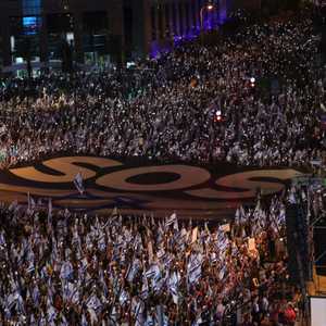 جانب من الاحتجاجات الضخمة بإسرائيل على الإصلاحات القضائية