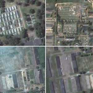 الأقمار الصناعية أظهرت المعسكر قيد الإنشاء