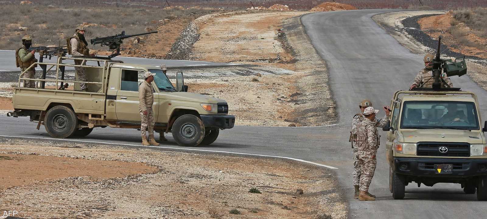 دورية أردنية لمكافحة المخدرات على الحدود مع سوريا - أرشيفية