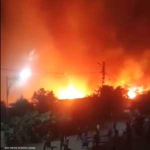 وصلت ألسنة النيران إلى البيوت والقرى