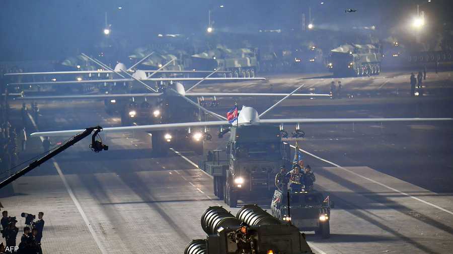 كوريا الشمالية كشفت عن الطائرة المسيرة خلال الاستعراض