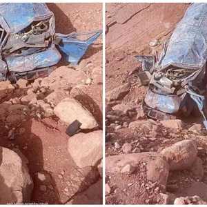 جانب من الحادث المروع في المغرب