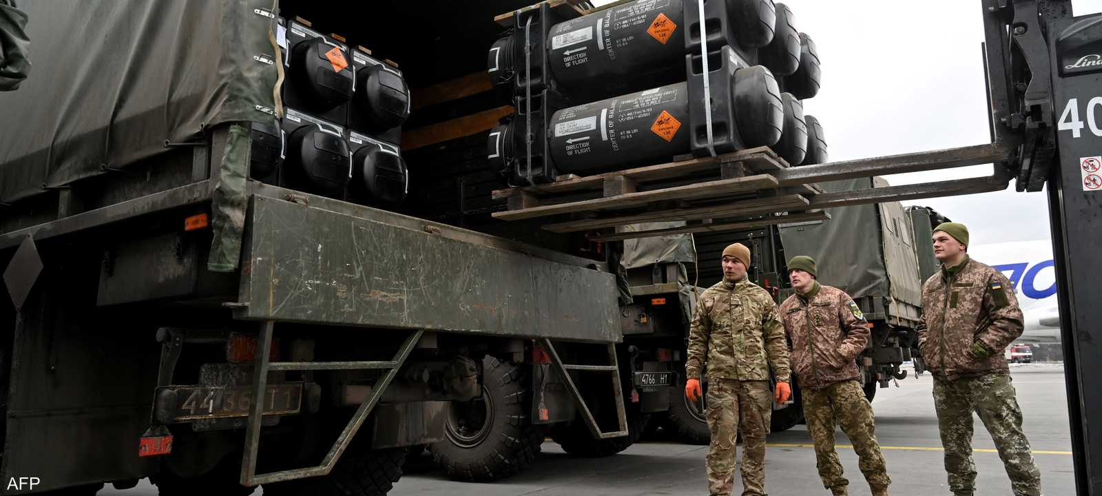 صواريخ جافلين المضادة للدروع الأميركية للقوات الأوكرانية