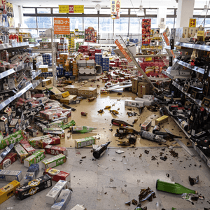 من آثار زلزال ضرب اليابان في 2022