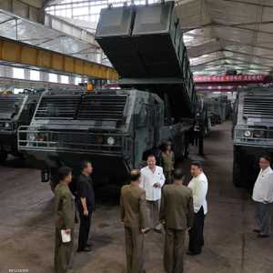 جانب من زيارة الزعيم الكوري الشمالي لمصنع الصواريخ