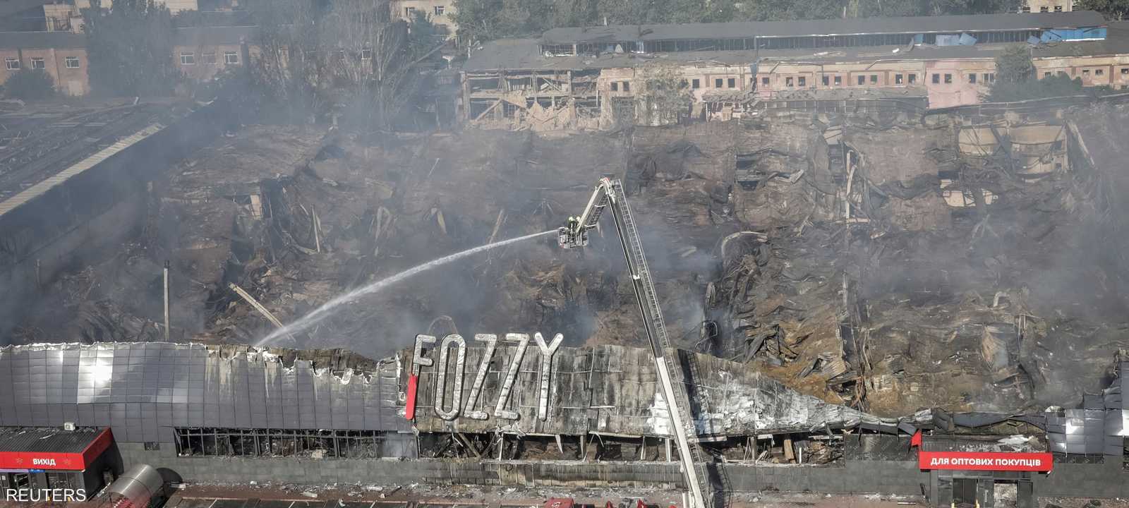 شظايا الصواريخ التي تم اعتراضها تسببت بحرائق في أوديسا