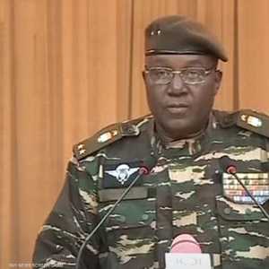 جانب من كلمة رئيس المجلس العسكري في النيجر