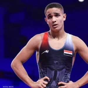 لاعب المنتخب المصري لشباب المصارعة الرومانية مصطفى حسين