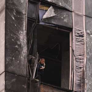 أرشيفية تظهر آثار هجوم طائرة مسيّرة على موسكو.