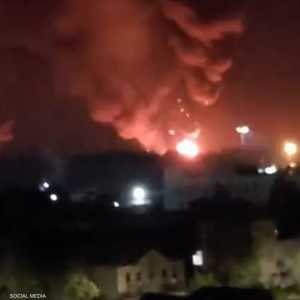 الهجوم أدى إلى حريق كبير