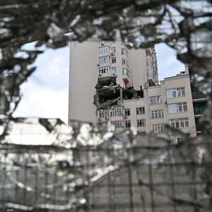 أرشيفية لأضرار سابقة سببها قصف على كييف