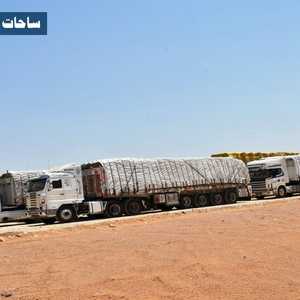 تكدس الشاحنات عند معبري أرقين وقسطل البريين بين مصر والسودان