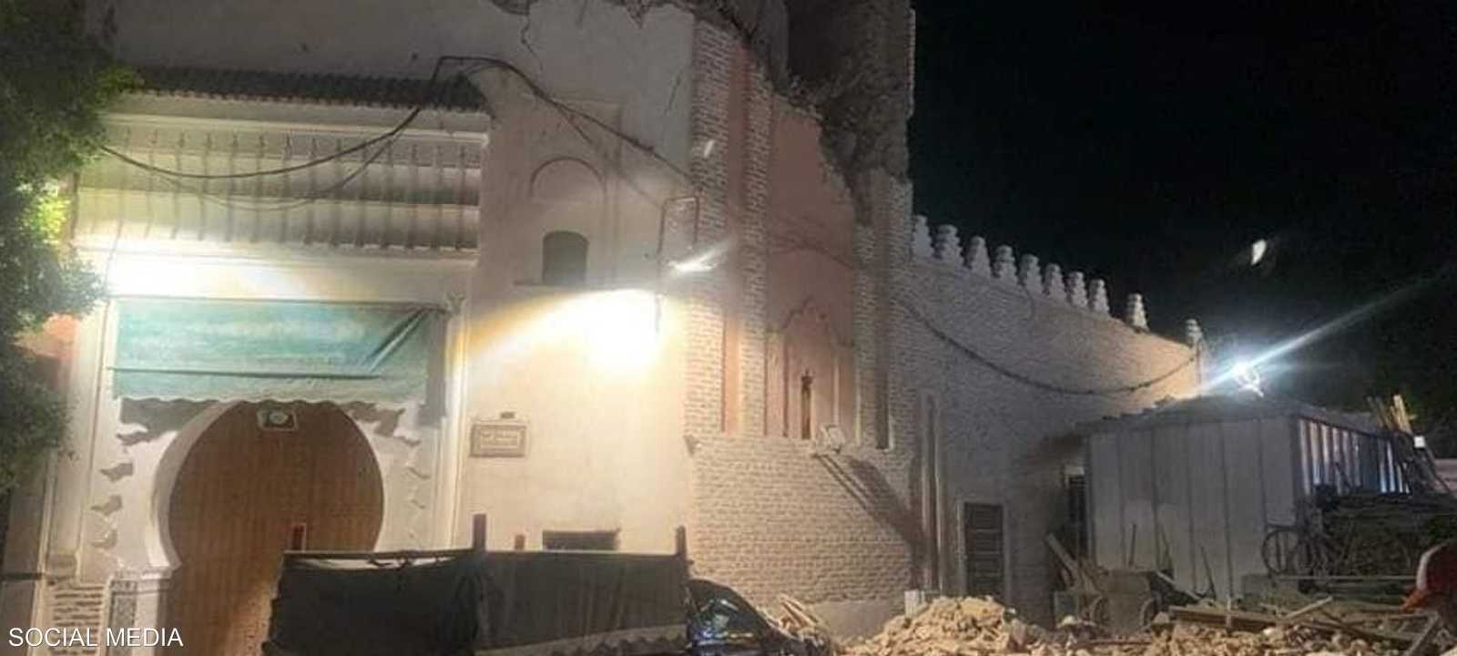 الزلزال تسبب في انهيار عدد من المباني