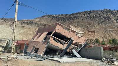 مبنى انهار بفعل الزلزال الذي ضرب وسط المغرب