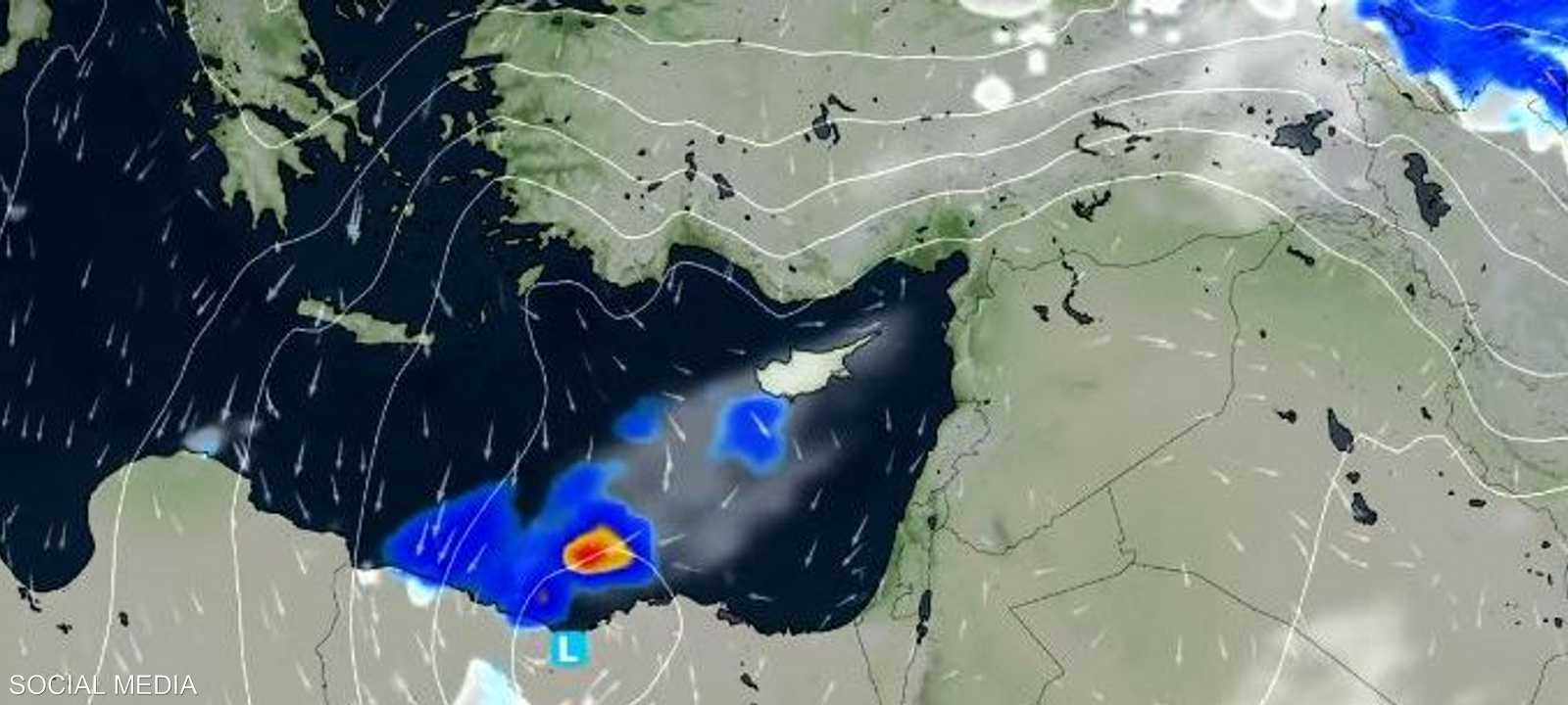 وصلت العاصمة دانيال مصر في شكل منخفض جوي