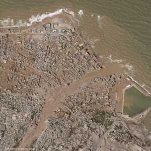 صور الأقمار الاصطناعية تظهر تغيّر معالم درنة الليبية