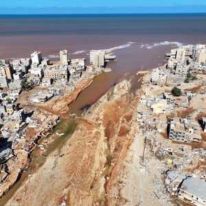 خلّفت العاصفة دمارا هائلا في درنة