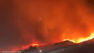 الجزائر.. اندلاع حريق في غابات منطقة عش الباز ببوليمات