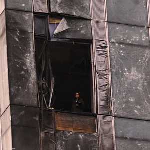 أرشيفية لأضرار مبنى في موسكو بعد هجوم سابق بمسيّرة