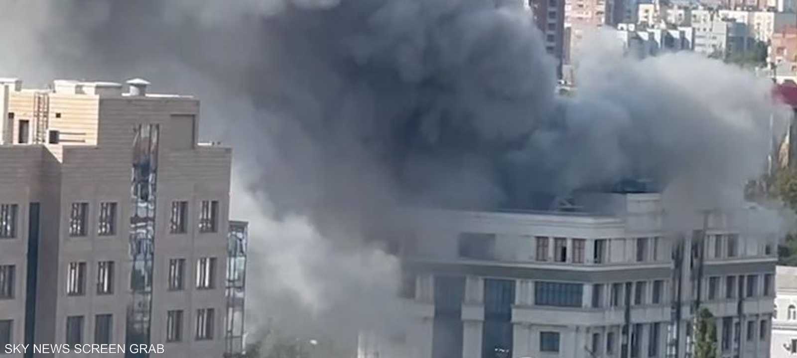 من هجوم سابق على مدينة دونيتسك