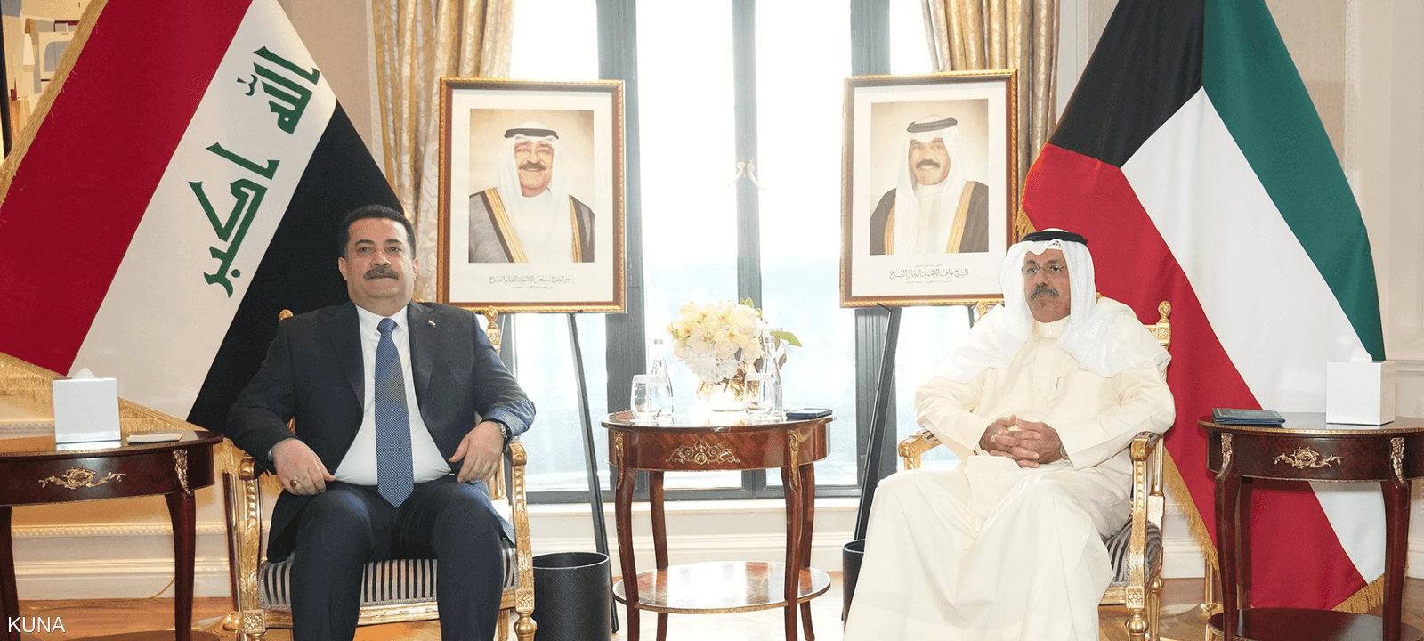 جانب من لقاء الصباح والسوداني في نيويورك