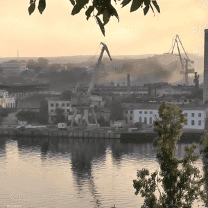 صورة للهجوم على الأسطول الروسي في سيفاستوبول. 13 سبتمبر 2023