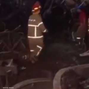 تسبب الحريق بدمار هائل في قاعة الأعراس