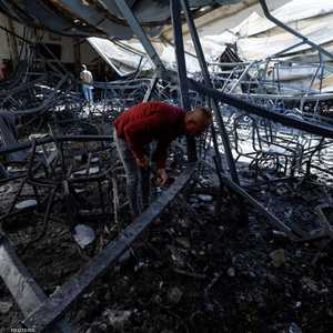 الحريق أتى على القاعة بأكملها